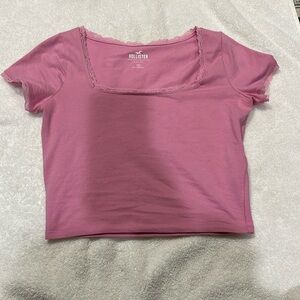 Pink Lace Baby Tee